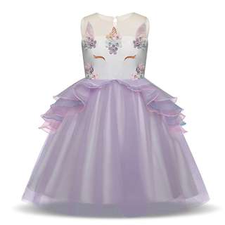 unicorn soft party dress