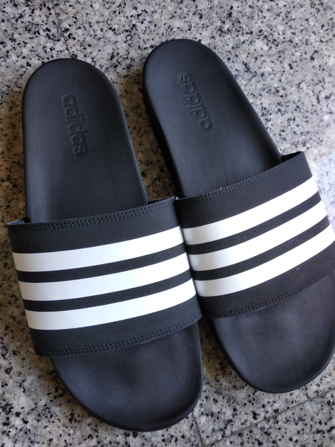 Adidas cloudfoam slides sizing sale