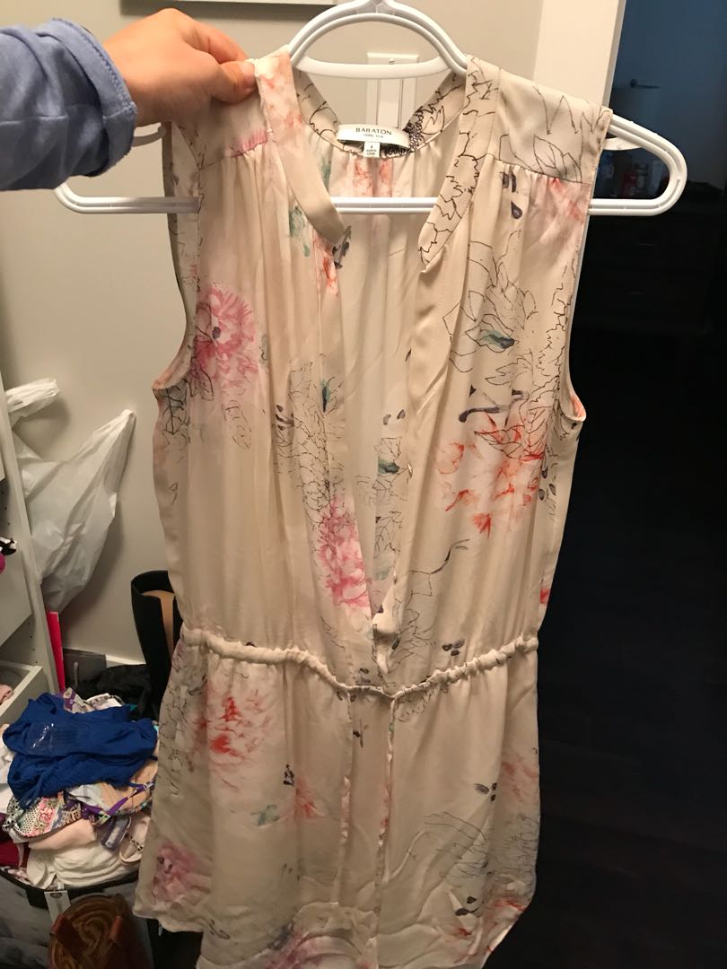 Aritzia Babaton Benedict dress S floral 