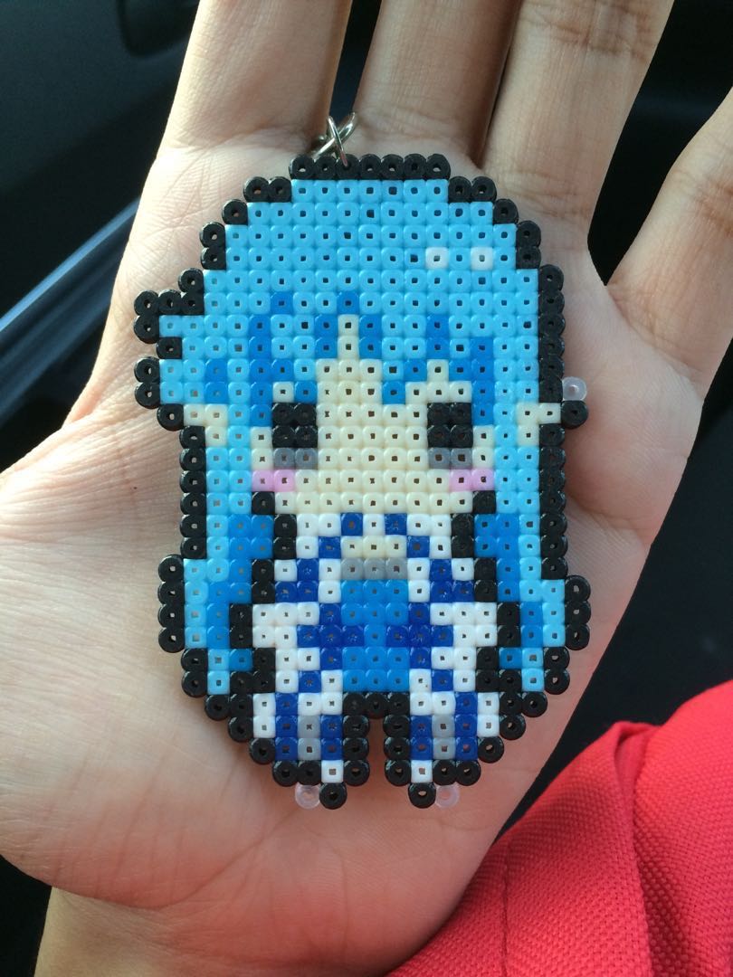Asuna Yuuki Perler Beads Keychain