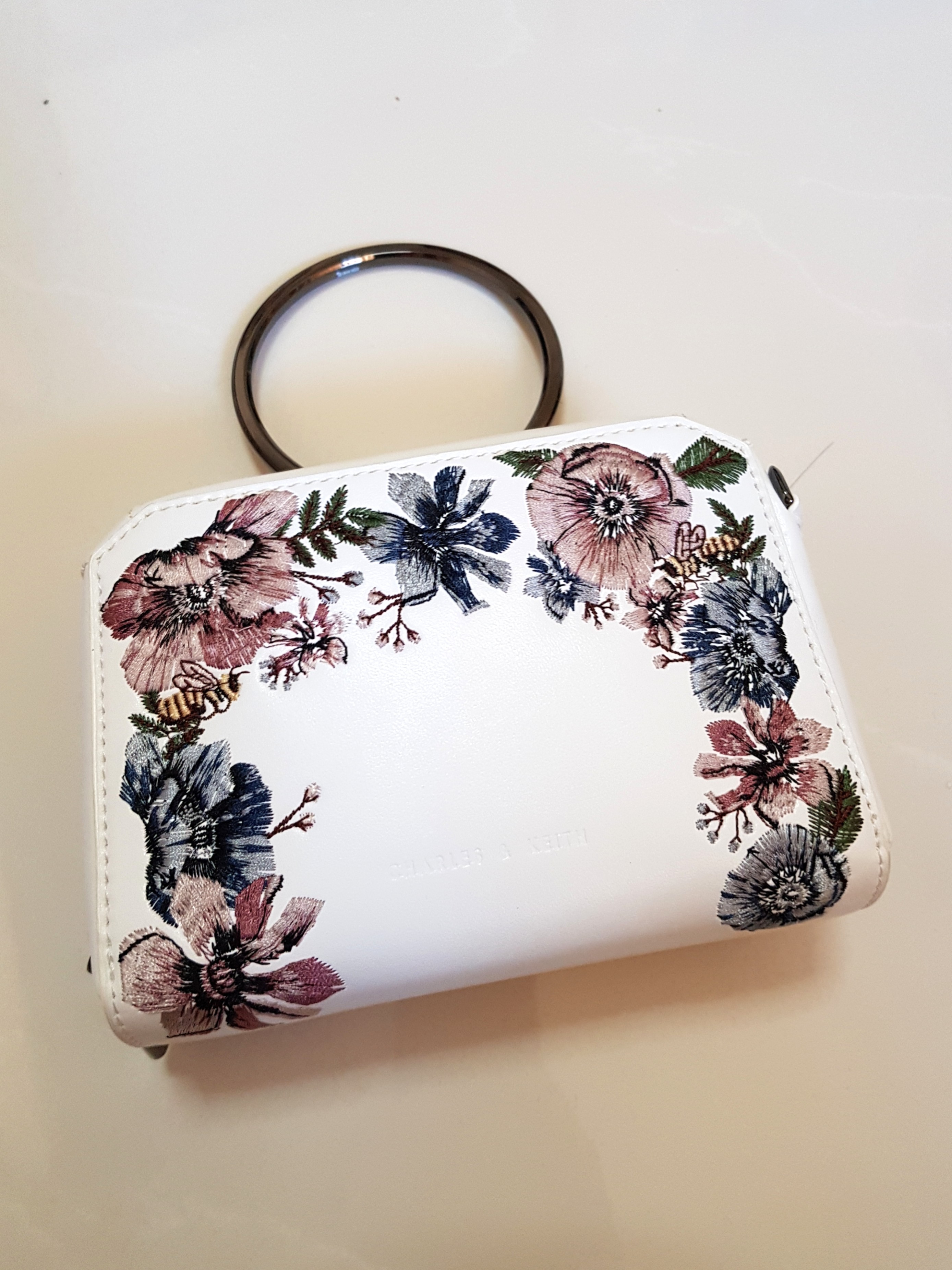 charles and keith floral bag