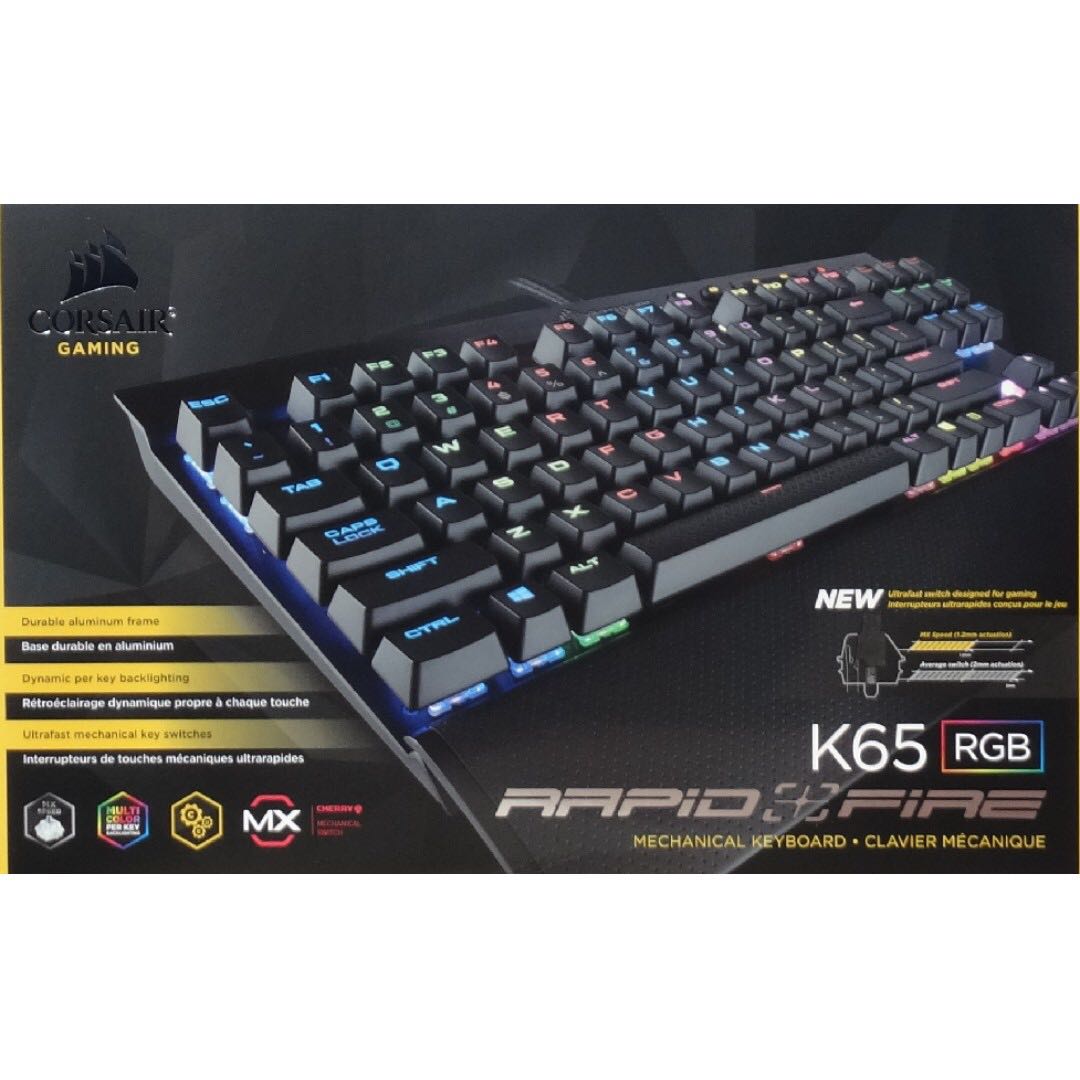 Corsair K65 Rapidfire Rgb Cherry Mx Speed Electronics Computer Parts Accessories On Carousell