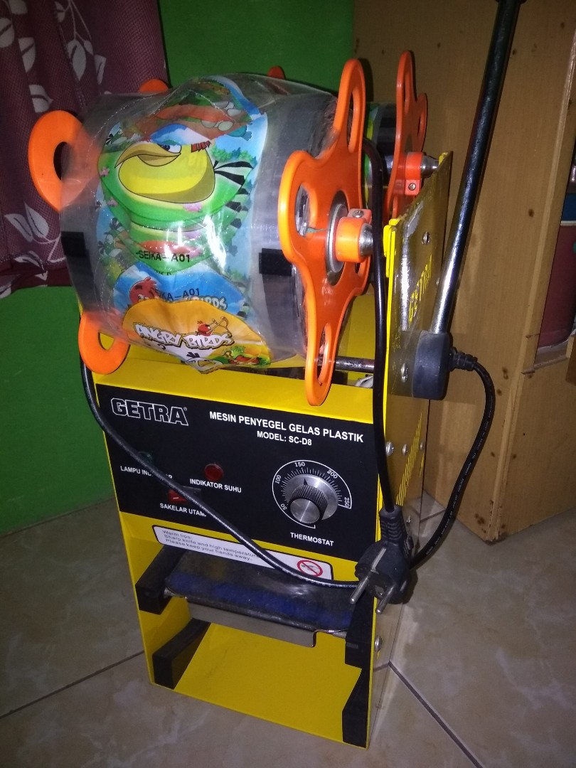 Mesin Penyegel Gelas Plastik Cup Sealer Merk Getra Perabotan Rumah Di Carousell