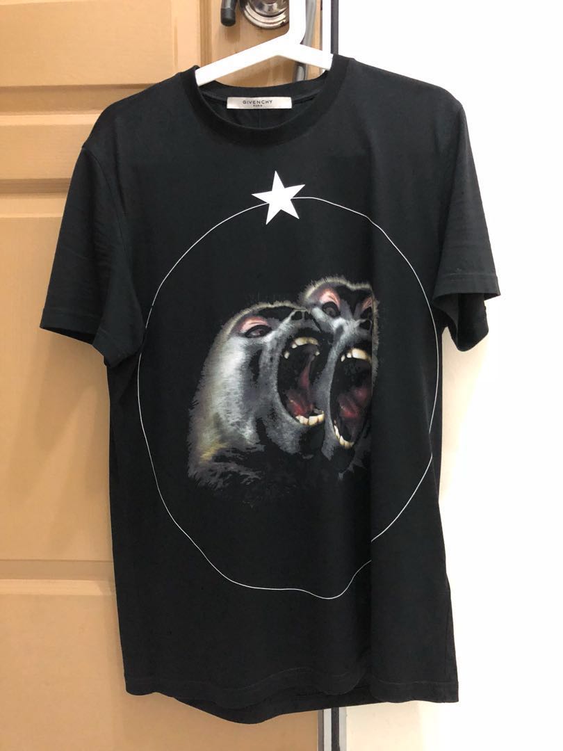 Givenchy Monkey Brothers T Shirt Black Men s Fashion Tops Sets Tshirts Polo Shirts on Carousell