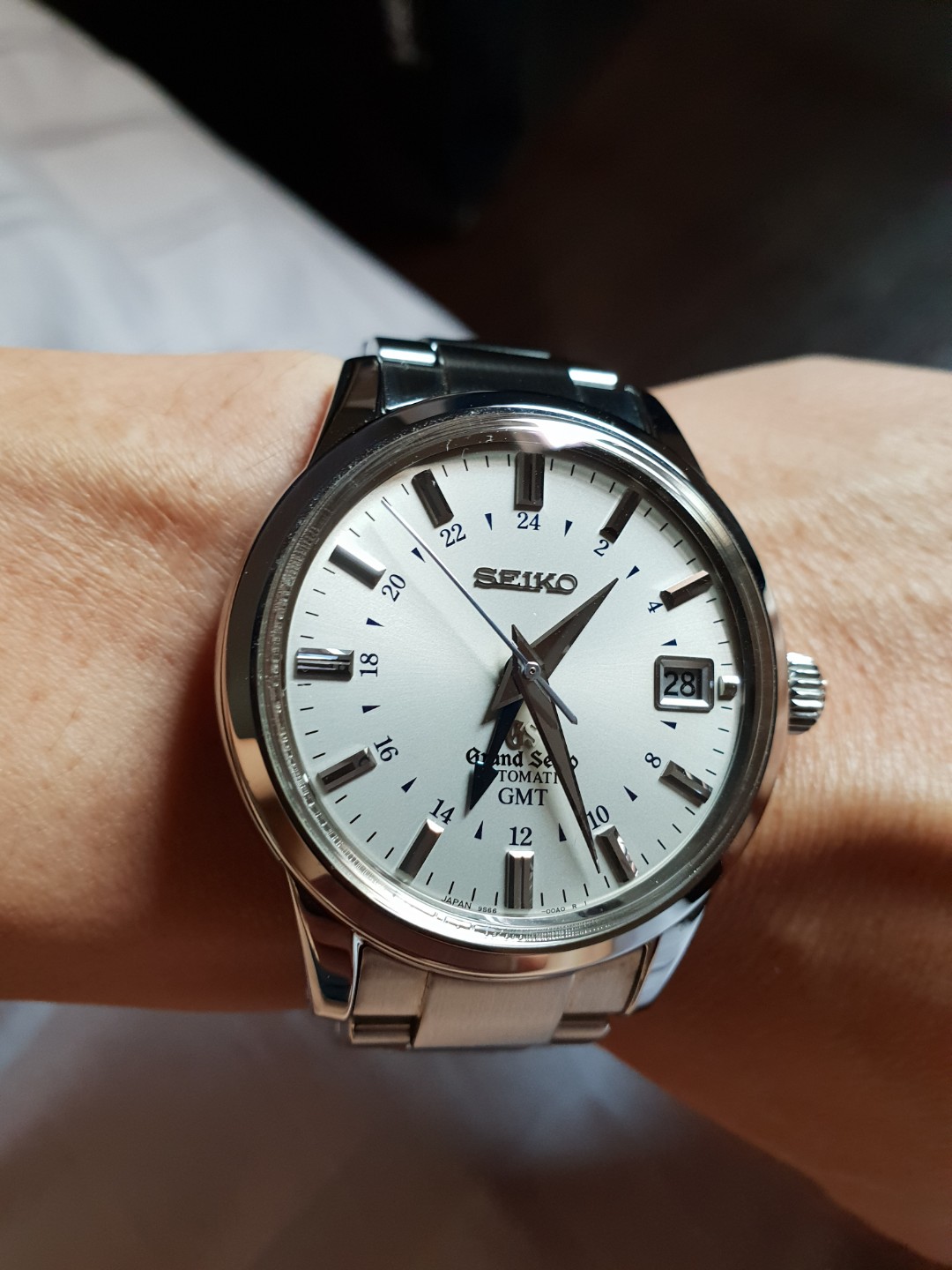 Grand seiko GMT SBGM 023, Luxury, Watches on Carousell