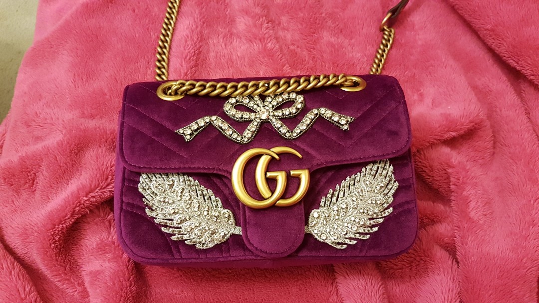 Gucci Marmont embroidered leather 