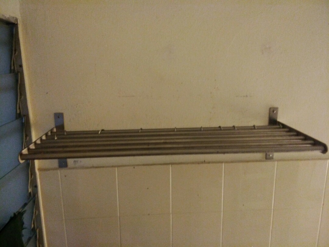 Ikea wall shelf rack (Stainless steel), Furniture & Home Living, Bathroom & Kitchen Fixtures on