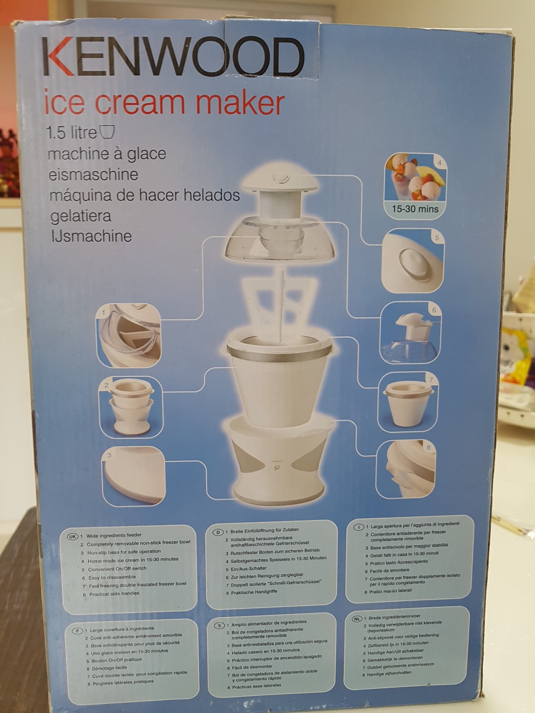 Kenwood ice cream maker, TV & Home Appliances, Kitchen Appliances