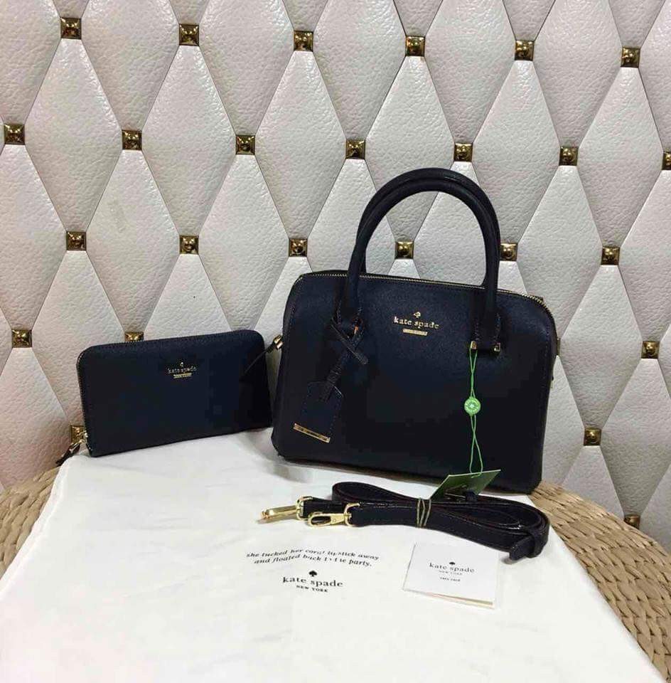 Po Kate Spade Leather Doctor Bag Black Women S Fashion Bags
