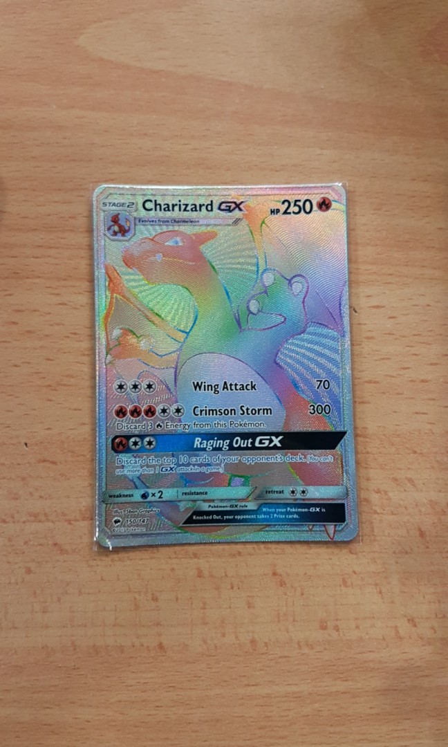 Rainbow Rare Charizard Gx Opening 5 Burning Shadows Booster Packs Pokemon Cards