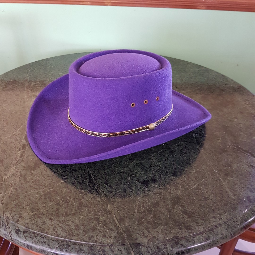 Purple cowboy hat, Women's Fashion, Watches & Accessories, Hats