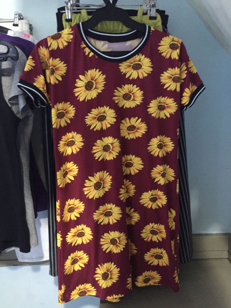 Maroon sunflower shop dress