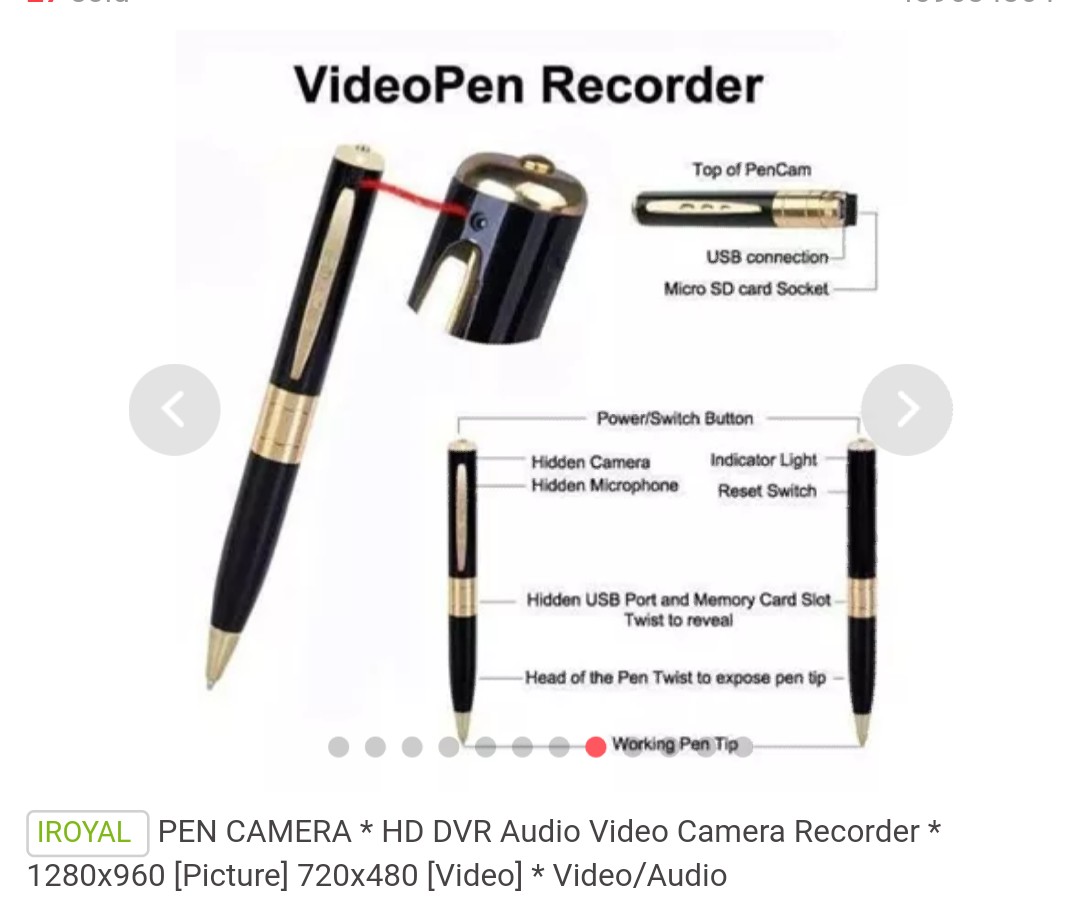 Super Cool Spy Pen For Work Or Protection For You And Your Family