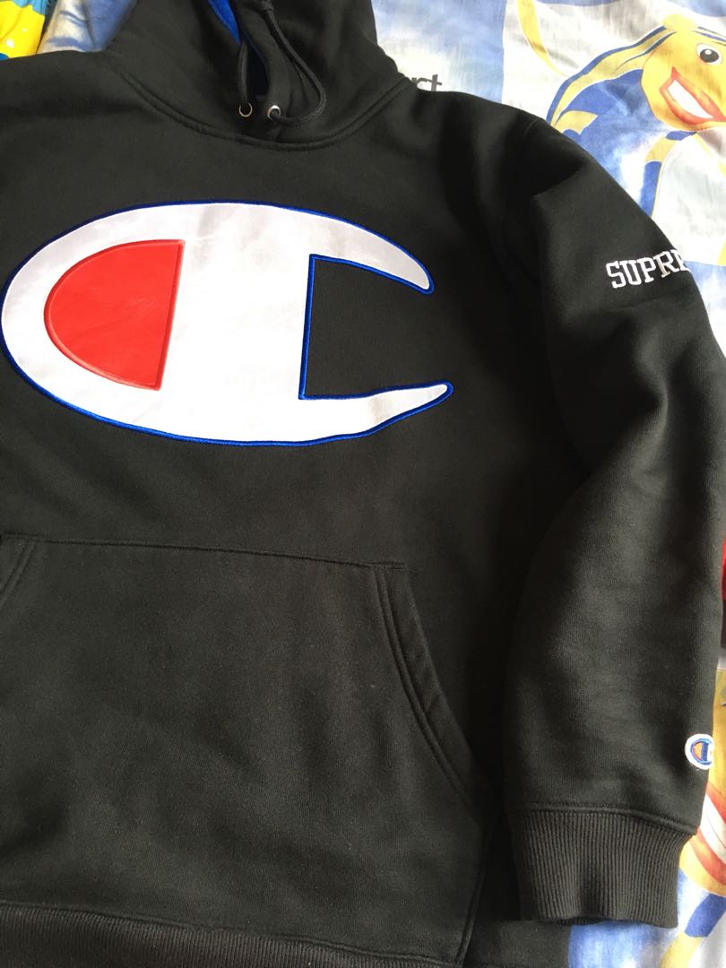 Supreme champion satin hoodie deals