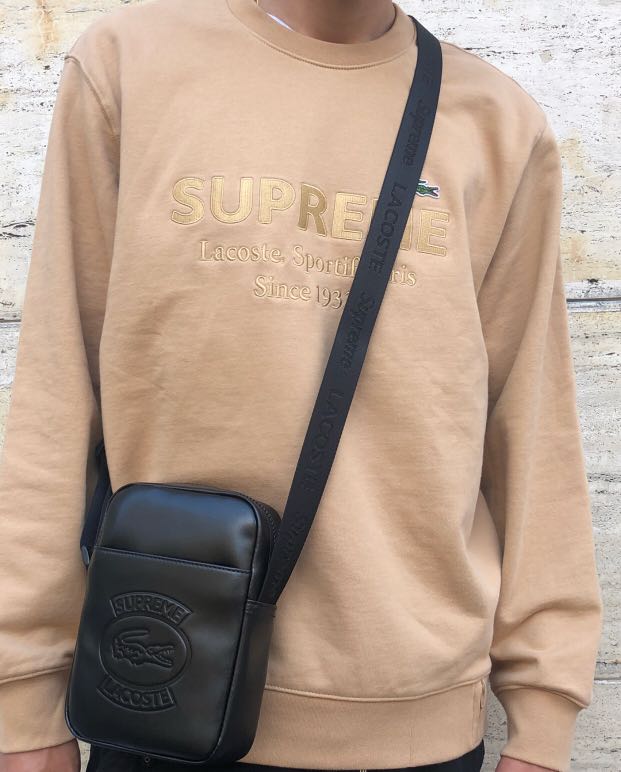 Supreme x Lacoste Shoulder Bag Black