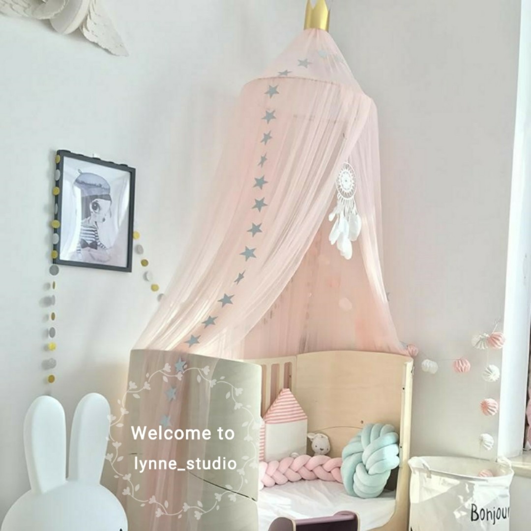 Tutu Ceiling Hang Bed Tent Curtain Teepees Babies Kids Cots