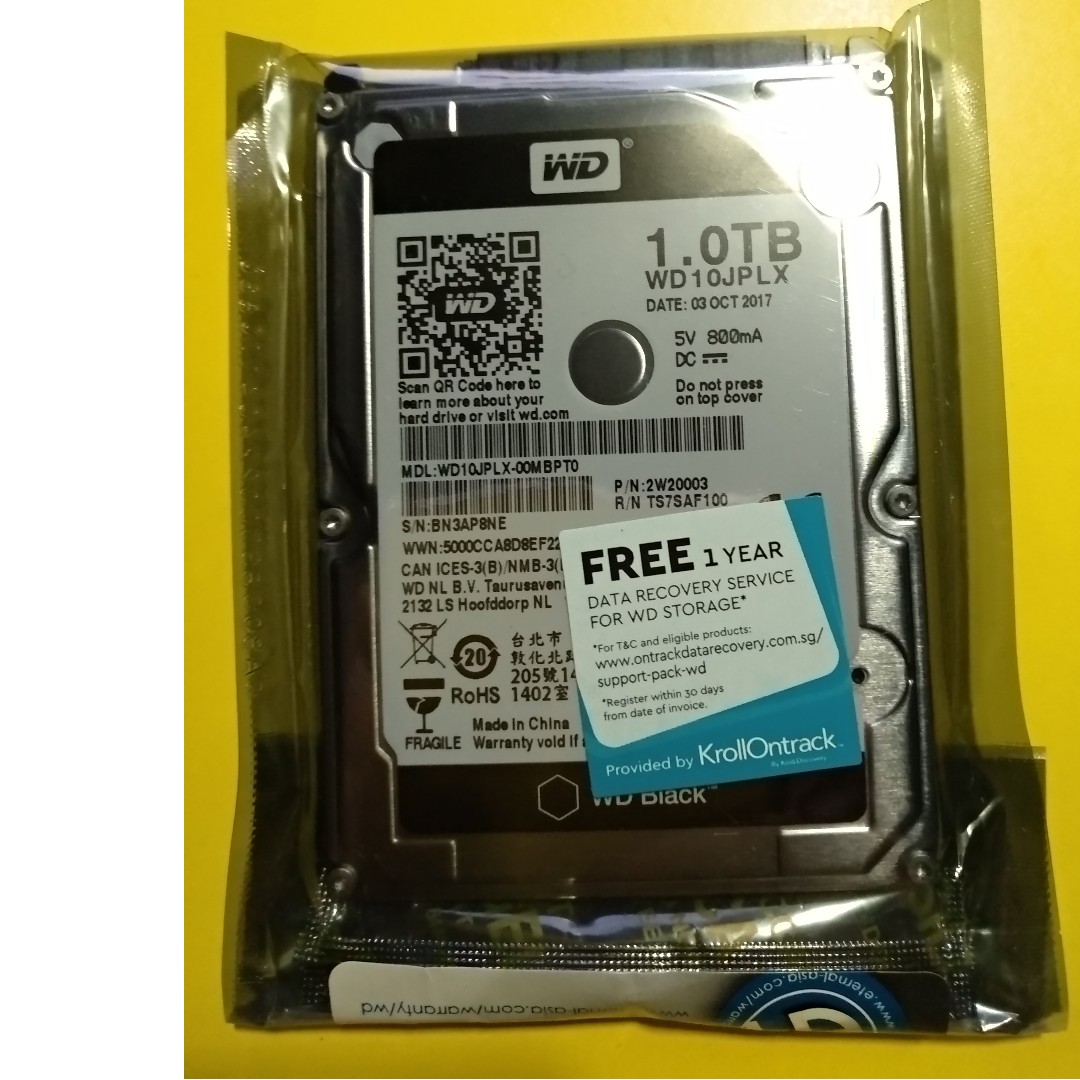 Wd Black 1tb Performance Mobile Hard Disk Drive 70 Rpm Sata 6 Gb S 32mb Cache 9 5 Mm 2 5 Inch Wd10jplx Electronics Computer Parts Accessories On Carousell