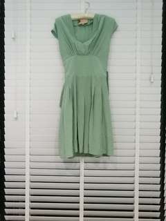 Fleur Wood mint green silk dress