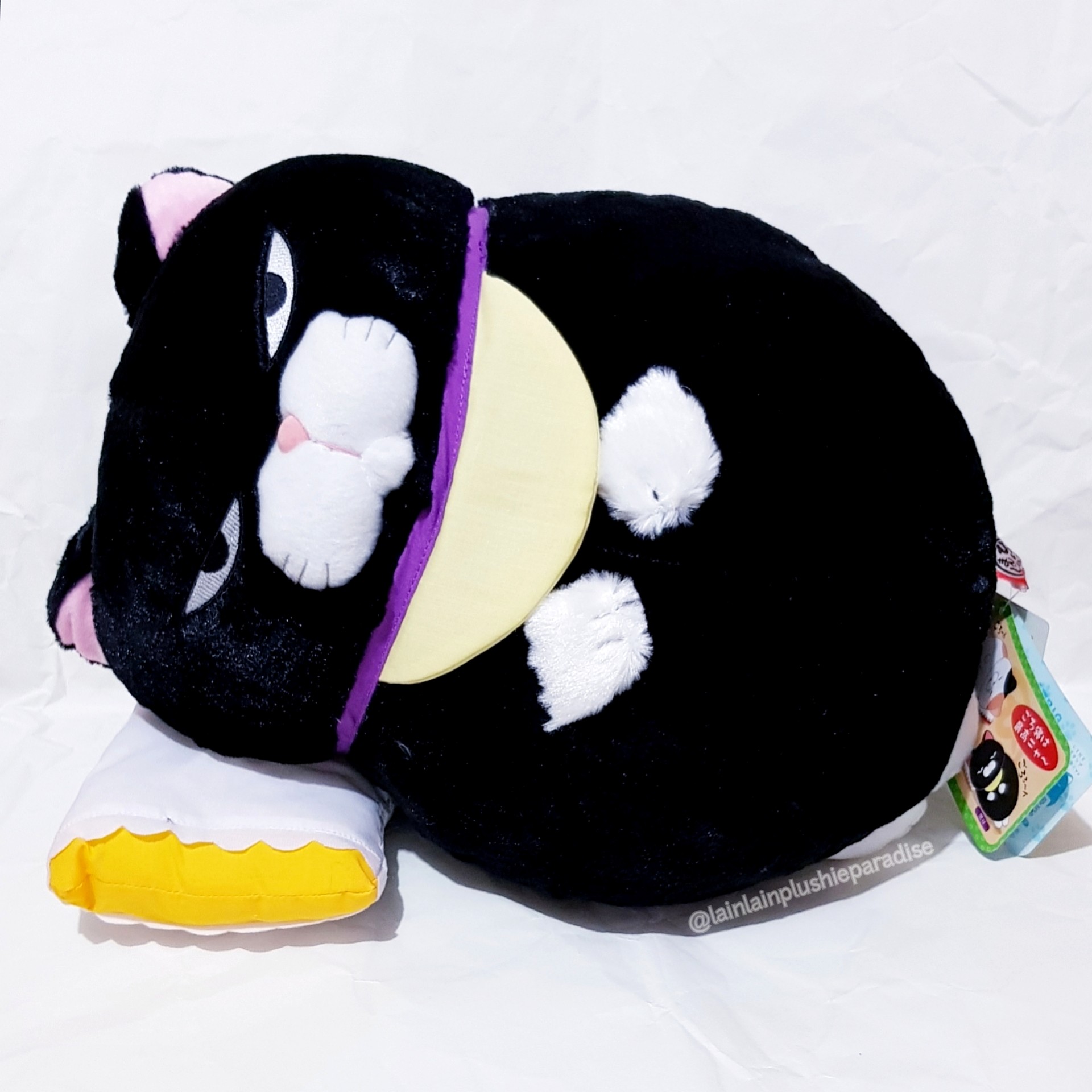 fat black cat stuffed animal