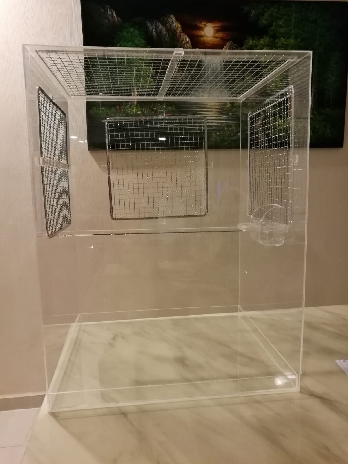 acrylic bird cage