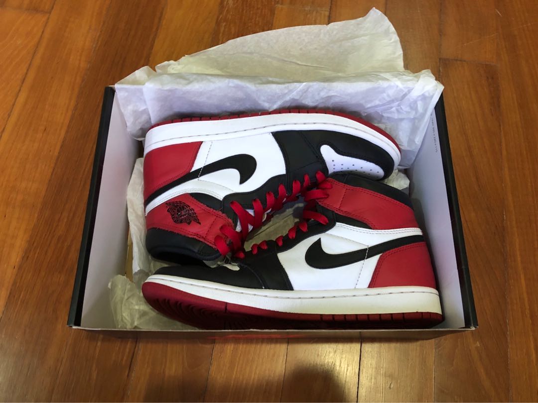 nike air jordan 1 retro black toe