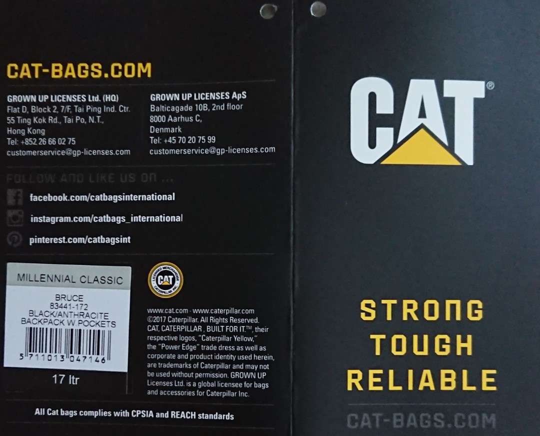 Caterpillar Millennial Classic Bruce Backpack, Sports Equipment, Sports