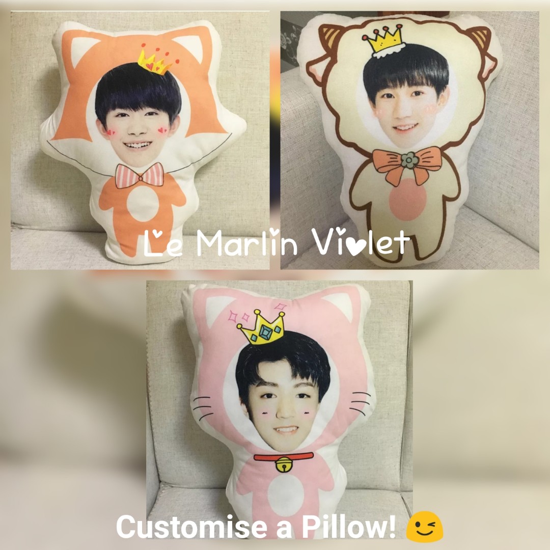 Customise Fox Sheep Cat Cartoon Pillow Plushie Entertainment K Wave On Carousell