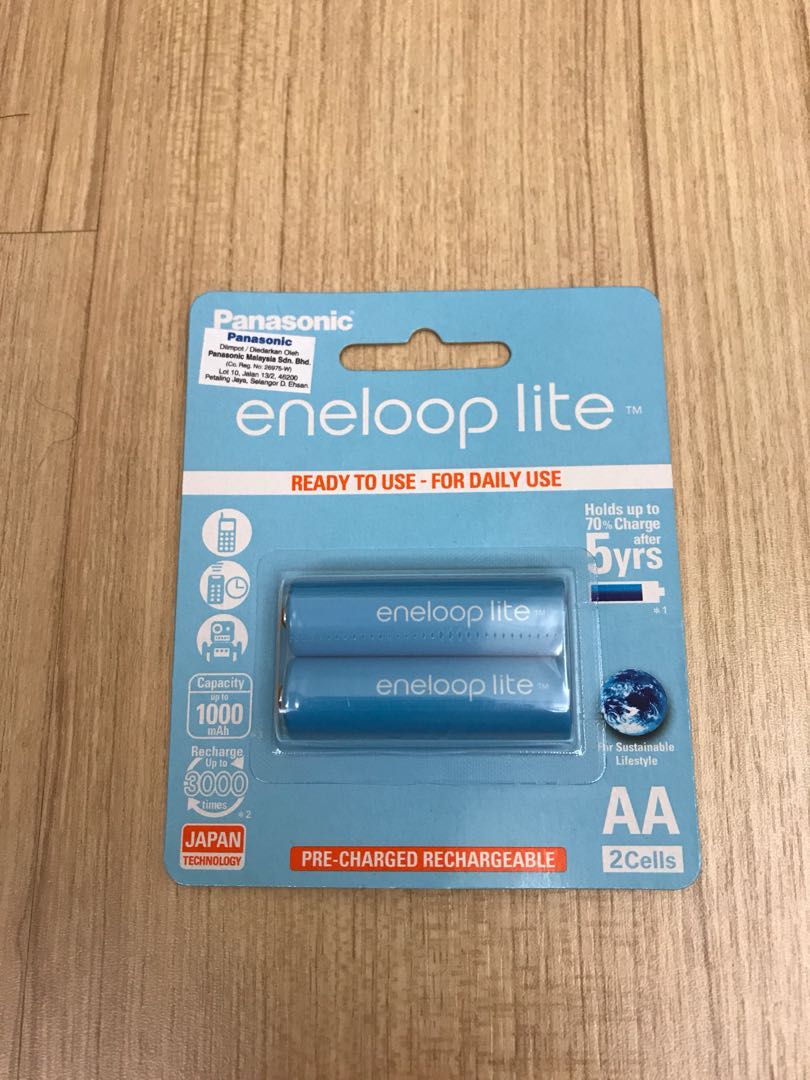 Eneloop lite AA 2 cells, Electronics, Others on Carousell