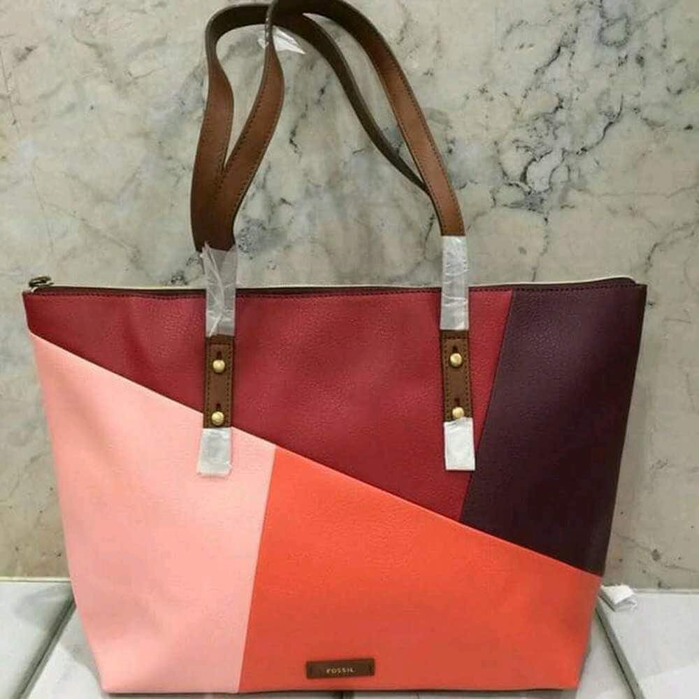 Fossil Jayda Tote Red Multi