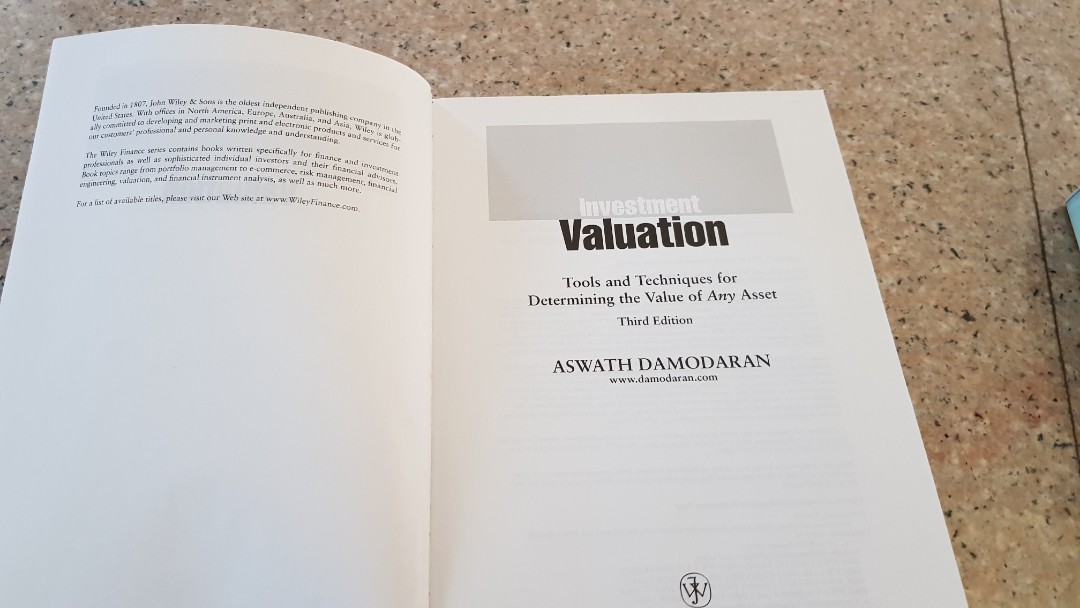 Investment Valuation 3rd Edition Aswath Damodaran, Hobbies & Toys ...