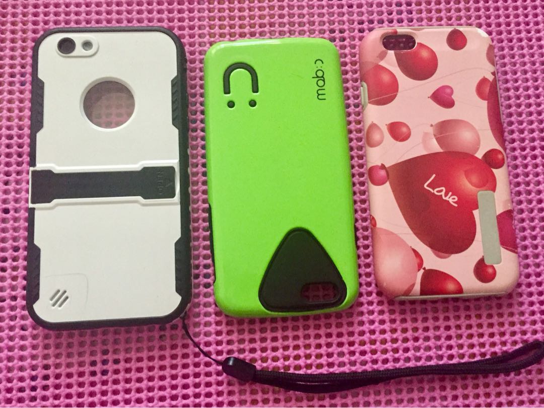Iphone 6 & 6s Bundle Case (Category: iPhone 6 Series) located in Paranaque City. Submitted by mars_eshoppe (Listing ID 173164853, Image 2). Description: 3 iphone 6 6s budle case Floral Green White is a water proof case kaso nawala ung cover sa end you can see in the picture for details To open the case in the lower right side there is a space just use a coin then twist it. There are some signs of usage.
