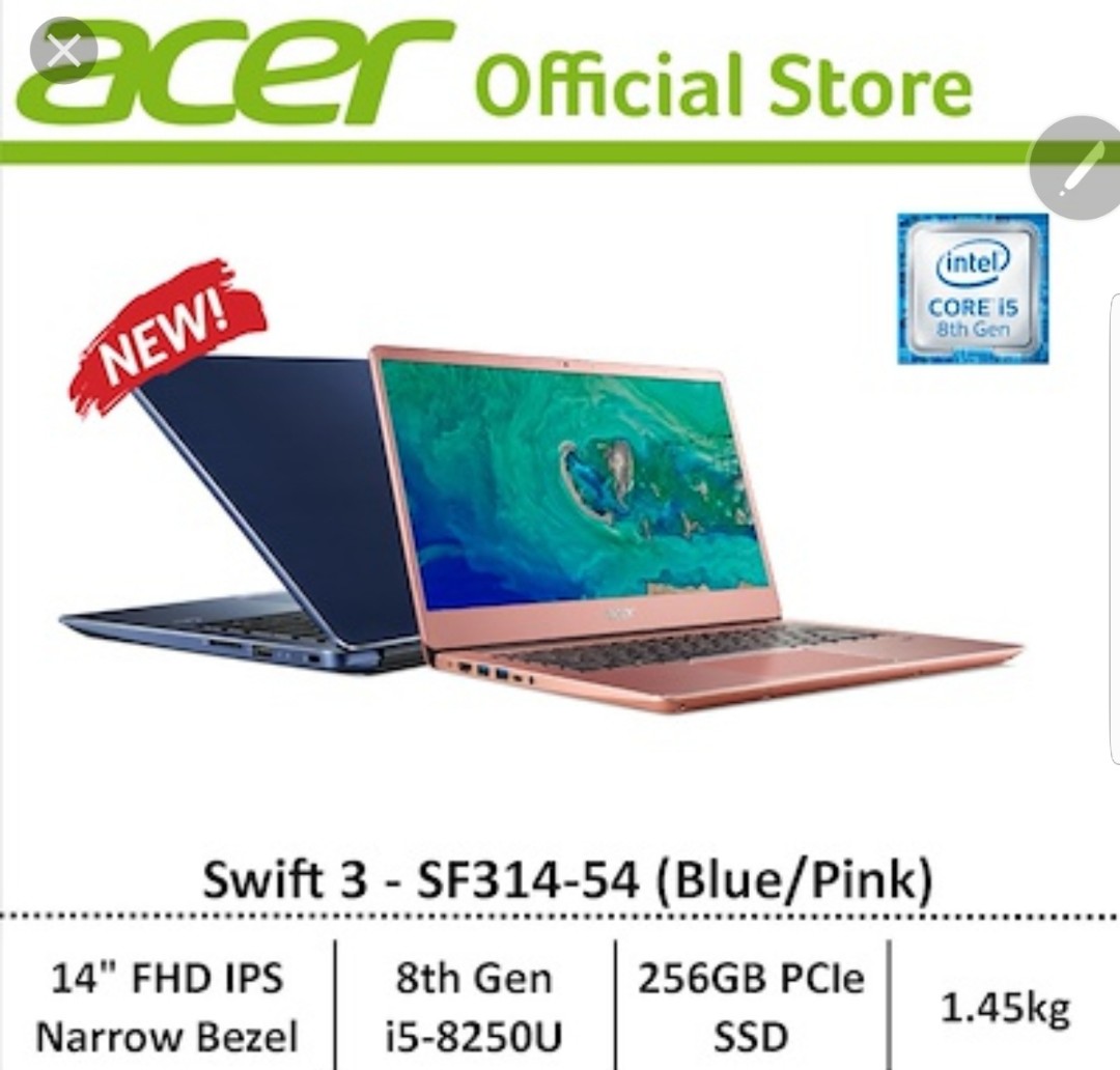 Latest Acer Swift 3 Royal Blue Sakura Pink Electronics Computers Laptops On Carousell