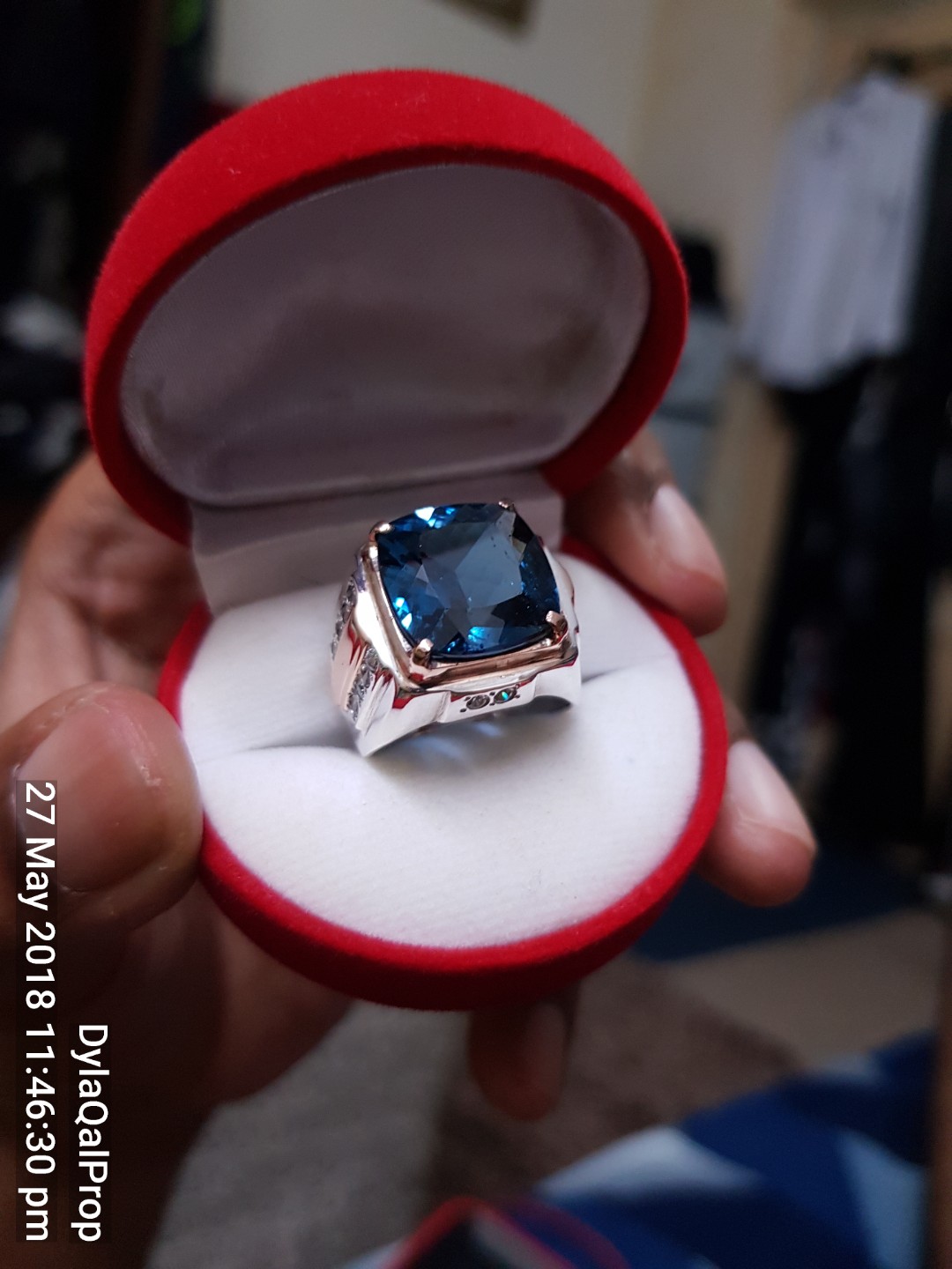 London Blue Topaz Ring Men s Fashion Watches Accessories
