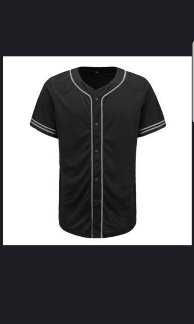 baseball t shirt black and white