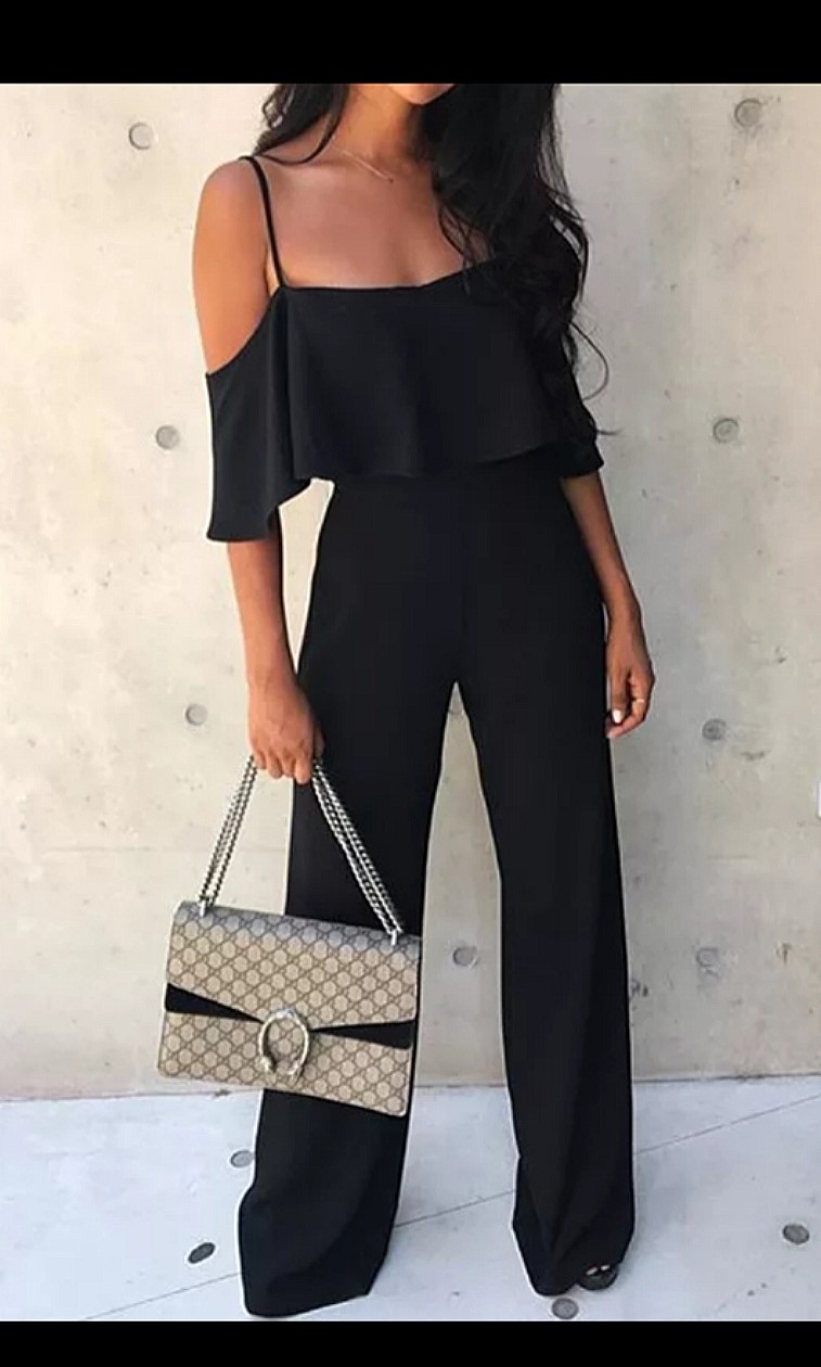 classy black jumpsuit