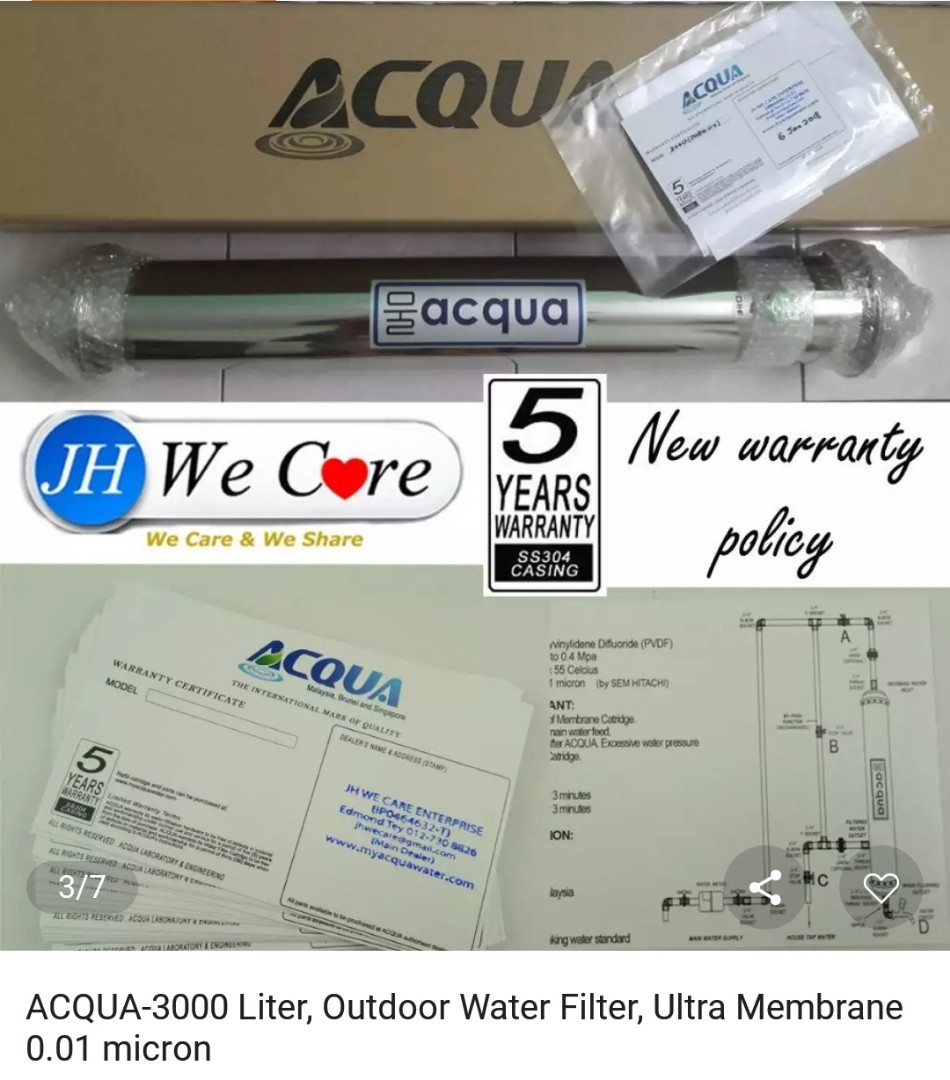 Outdoor water filter, ultra membrane, TV & Home Appliances, Kitchen