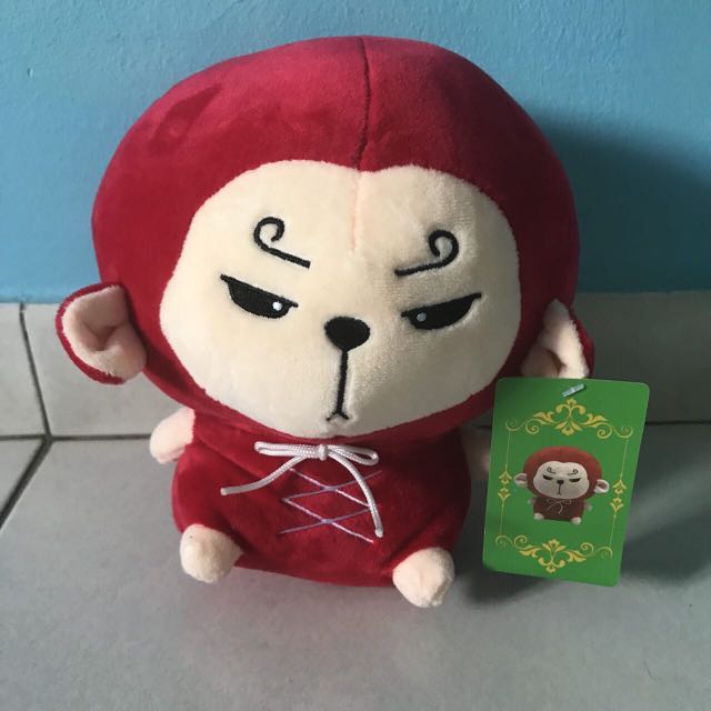 red monkey plush toy