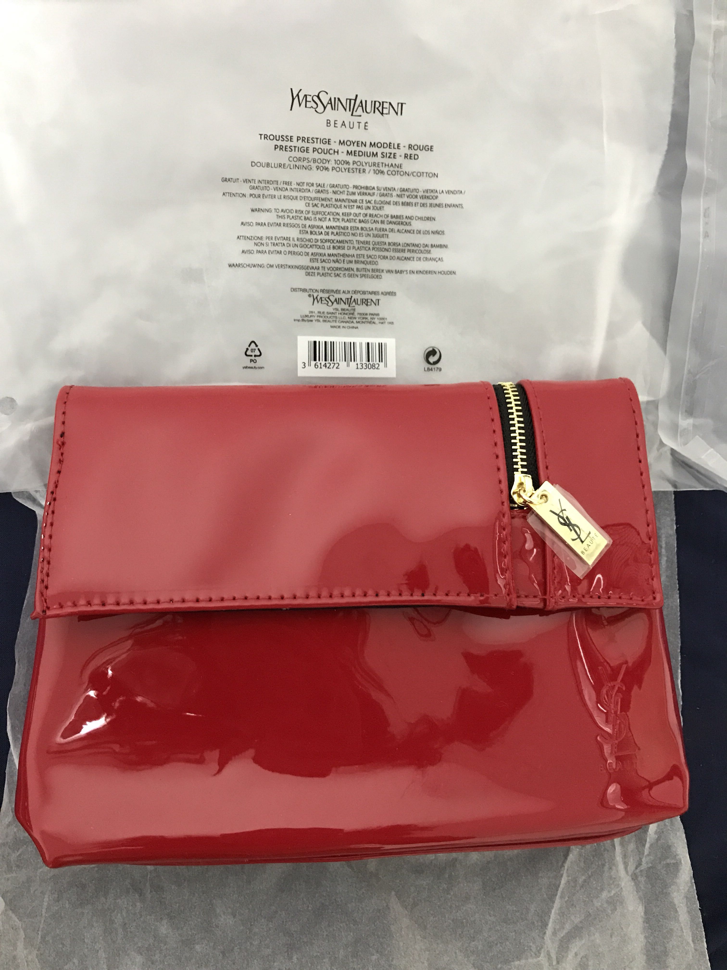 ysl red pouch