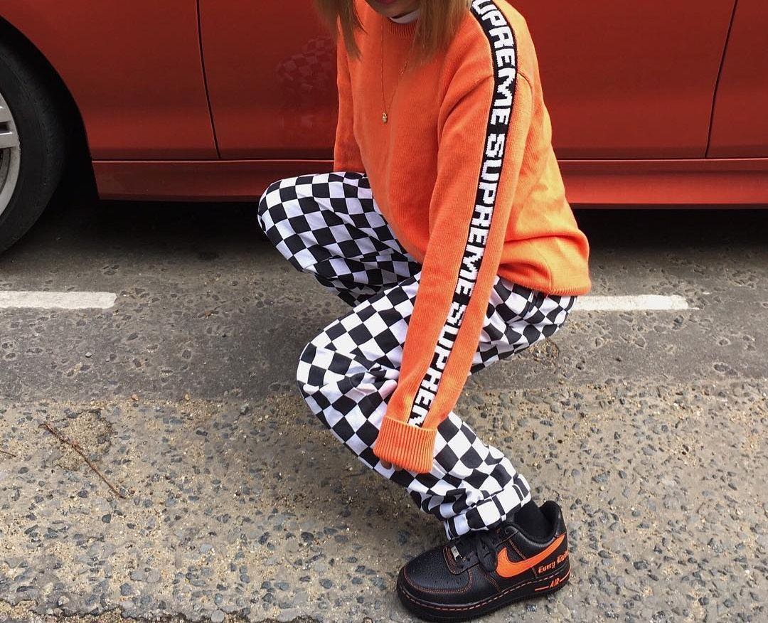 supreme sleeve stripe sweater