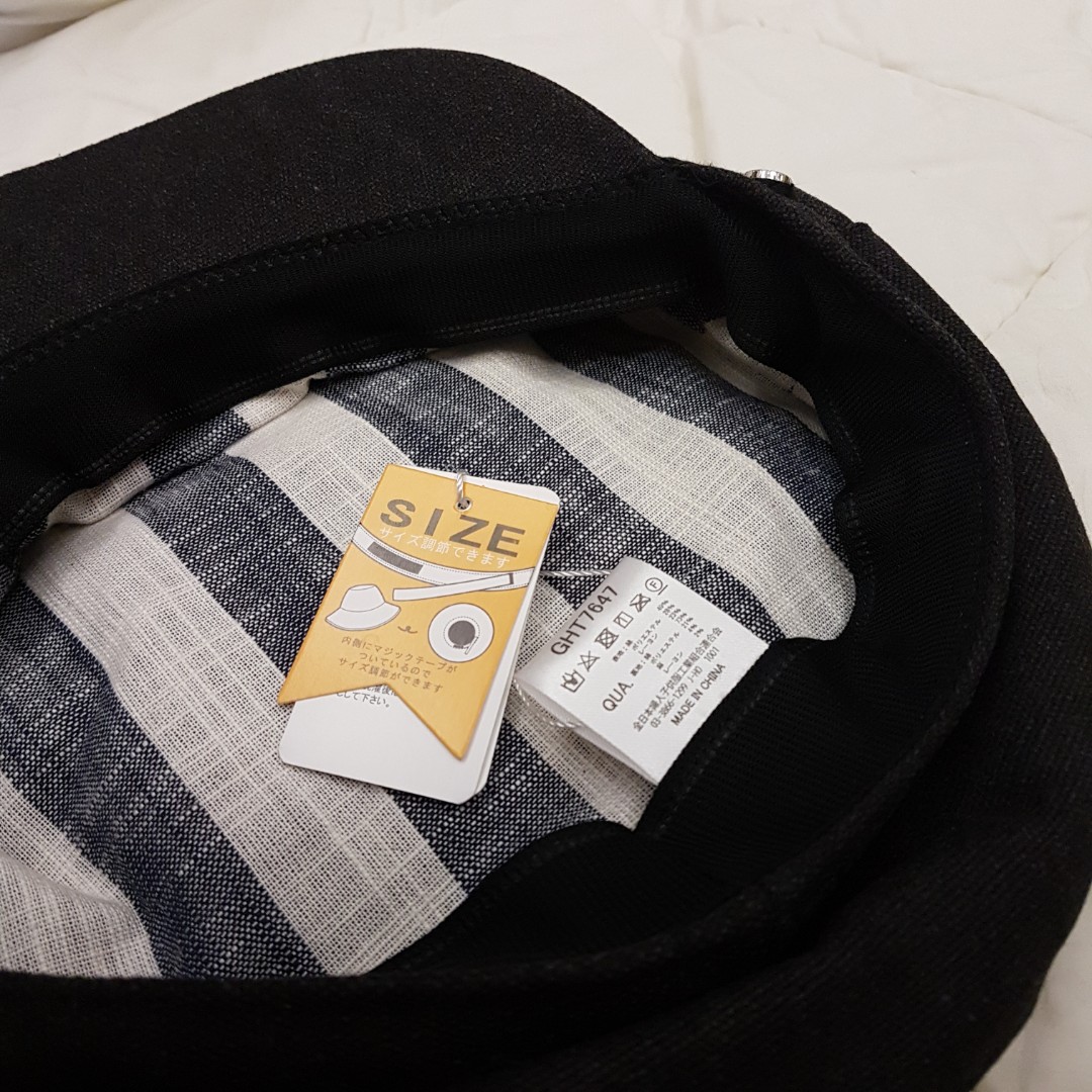 Topi Marin Cap Jepang Hitam Black Fesyen Wanita Aksesoris Di Carousell