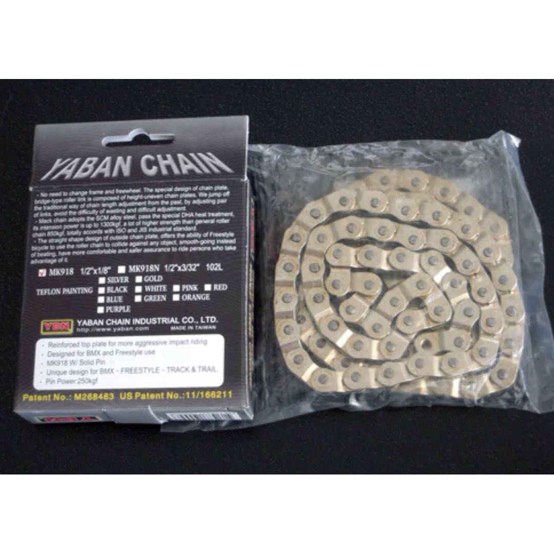 BMX Bike Chain Single Speed 1//2 x 1//8 x 102L Pink YBN MK918 Half Link Track