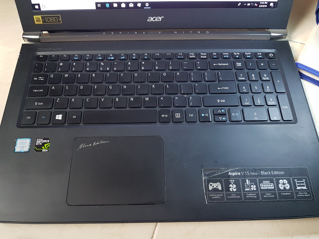 Acer Aspire V 15 Nitro Black Edition Vn7 592g 79kr Electronics Computers Laptops On Carousell