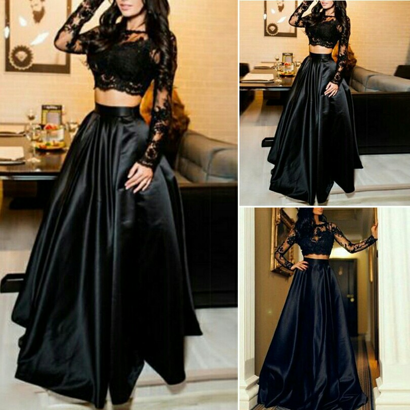 crop top long gown