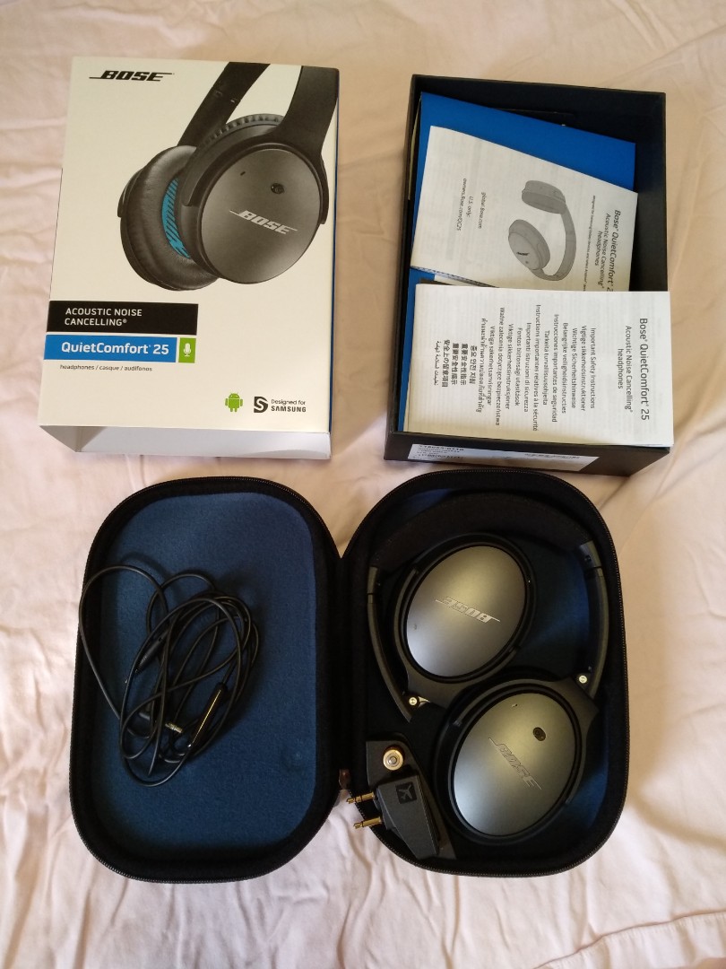 Bose Quietcomfort 25 Acoustic Noise Cancelling Headphones Black Electronics Audio On Carousell Bose Quietcomfort 25 Acoustic Noise Cancelling Headphones Black Electronics Audio On Carousell
