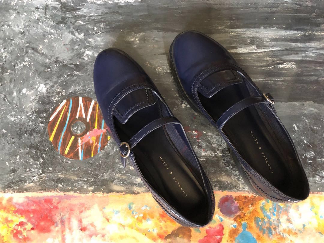 blue mary janes