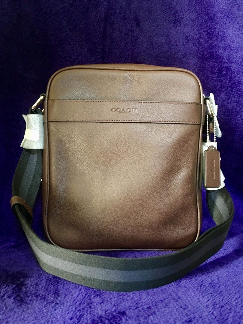 Coach mens flight bag smith leather sale
