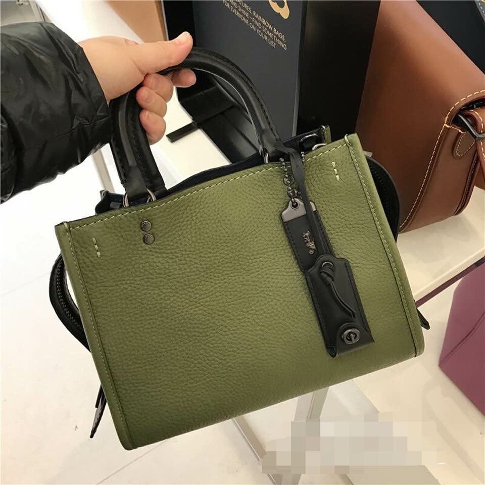 Coach army green bag new arrivals