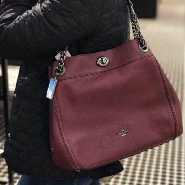 To detect transfer mucus Coach Turnlock Edie Shoulder Bag (preloved), Luxury, Bags & Wallets on  Carousell