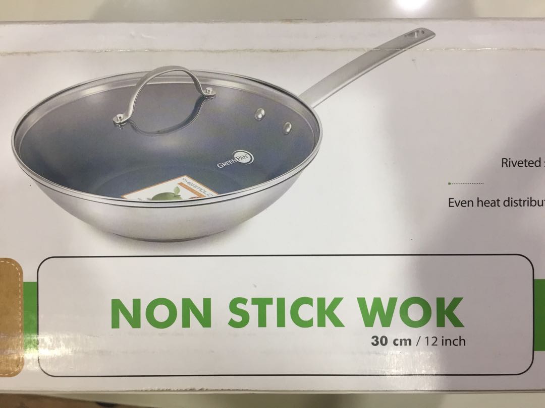 Greenpan New York Stainless Steel 30Cm Covered Wok, Furniture & Home  Living, Kitchenware & Tableware, Cookware & Accessories On Carousell