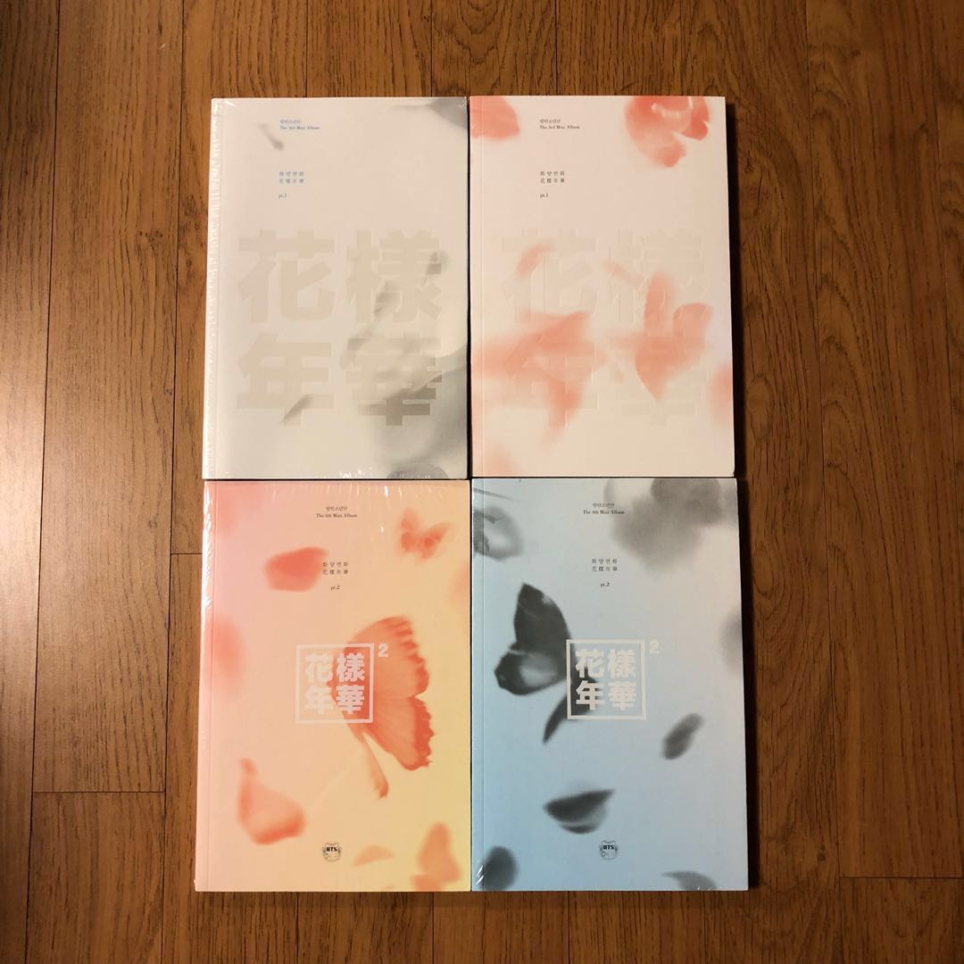Instock Bts Hyyh Pt1 Pt2 In The Mood Of Love Peach White Blue Pink Album Entertainment K Wave On Carousell